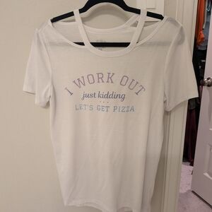 SO White Tee with Playful Slogan